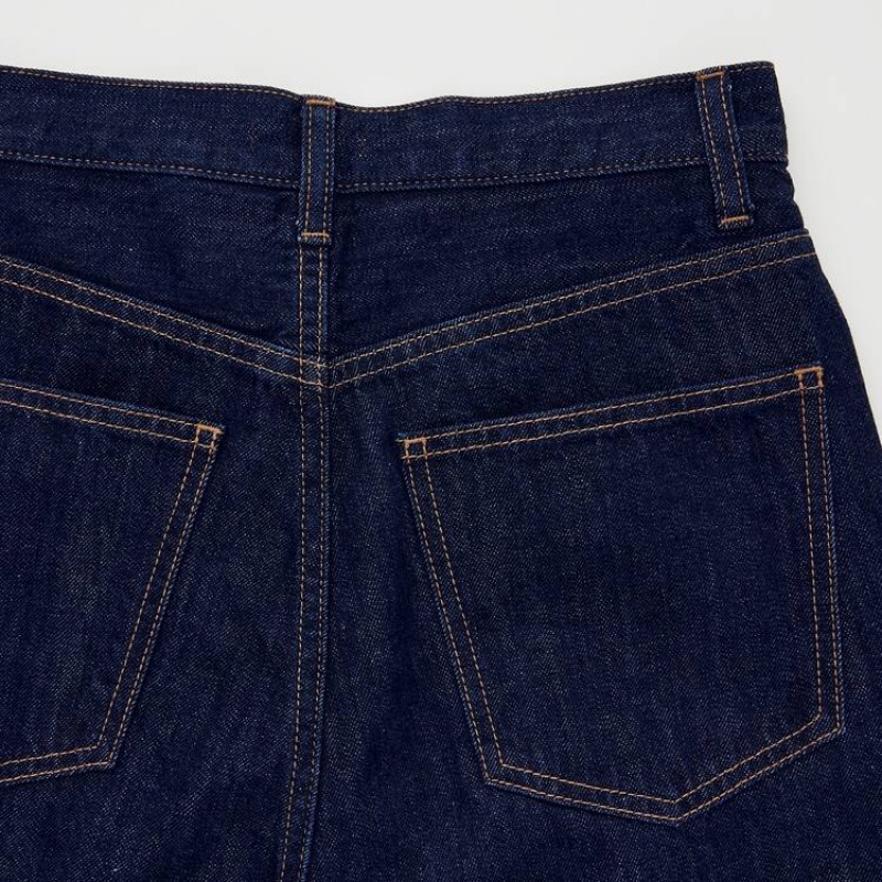 Uniqlo Peg High Rise Ankle Length (Long) (2021 Season) Jeans Blu Marino | FDTBXZ596