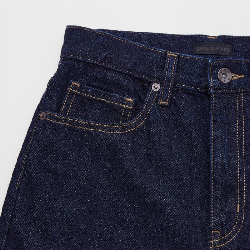 Uniqlo Peg High Rise Jeans Blu Marino | IXPOTF126