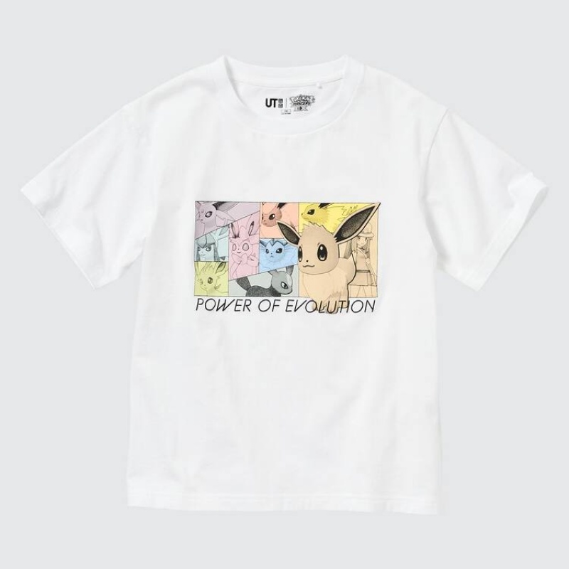 Uniqlo Pokemon Ut Grafica Magliette Ragazza Bianche | GMBTVP091