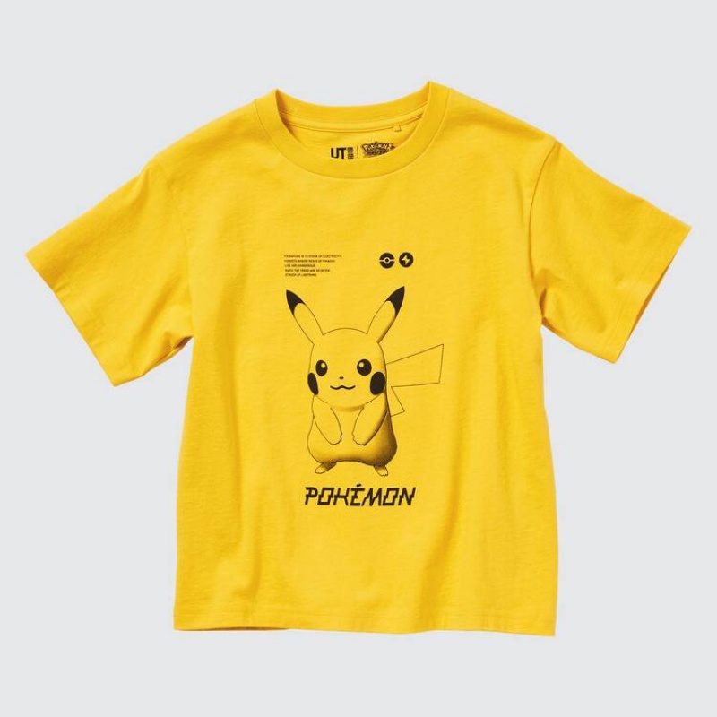 Uniqlo Pokemon Ut Grafica Magliette Ragazza Gialle | XOIPBM087