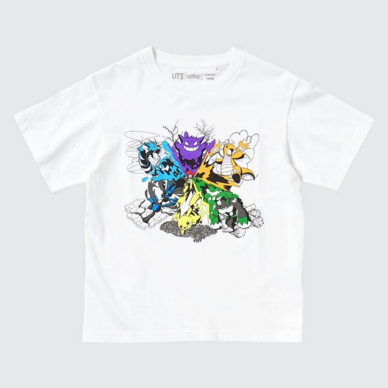 Uniqlo Pokémon Meets Artist Ut Grafica Magliette Ragazza Bianche | ROHKLS284