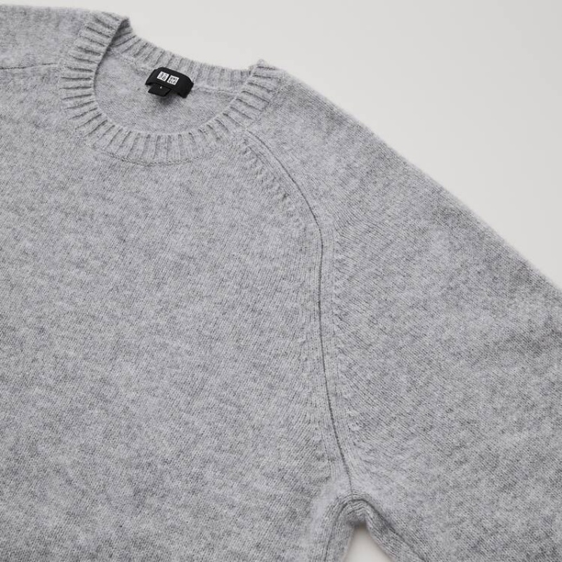 Uniqlo Premium Lambswool Crew Neck (2021 Season) Jumpers Grigie | JZGCNI518