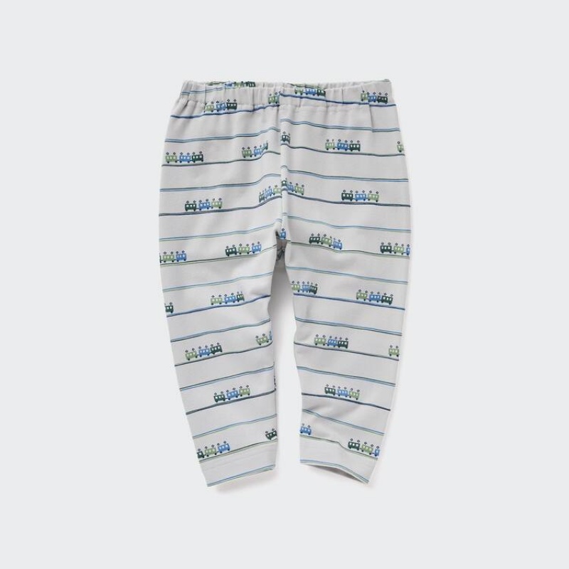 Uniqlo Relaxed Train Print Leggings Neonato Grigie Chiaro | YCKQJS941