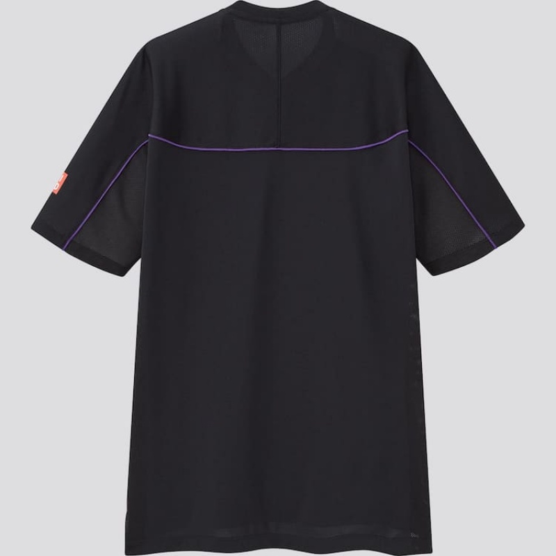 Uniqlo Roger Federer Dry-ex Us 2021 (2021 Season) Magliette Polo Nere | RWNVLQ359