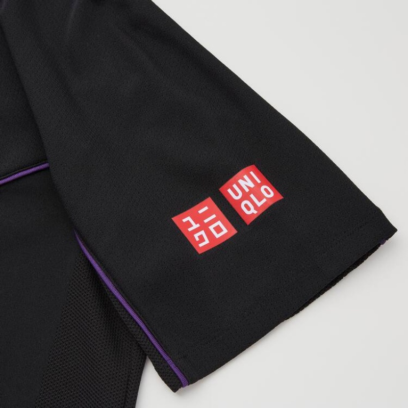 Uniqlo Roger Federer Dry-ex Us 2021 (2021 Season) Magliette Polo Nere | XJZNVW234