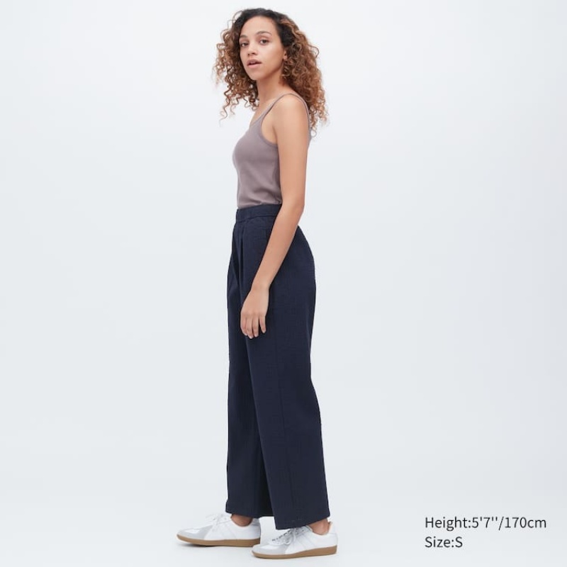 Uniqlo Seersucker Easy Loungewear Grigie Scuro | PLIDBH814