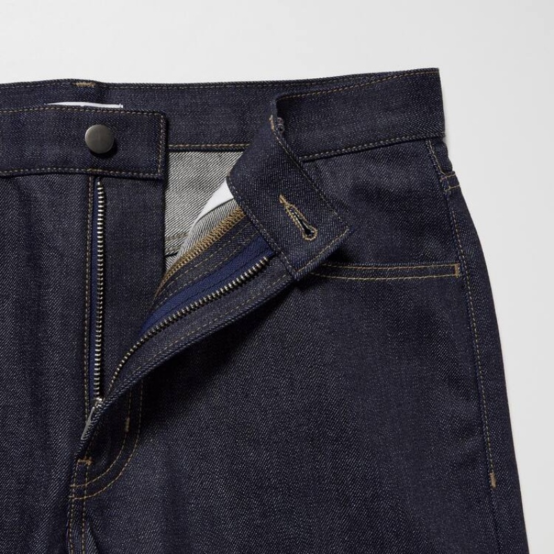 Uniqlo Selvedge Regular Fit Jeans Blu Marino | AIFPHN246