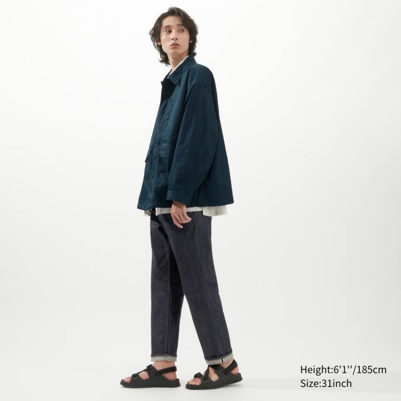 Uniqlo Selvedge Regular Fit Jeans Blu Marino | AIFPHN246