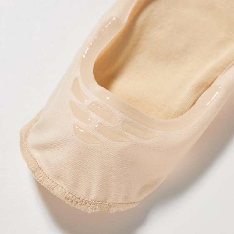 Uniqlo Sheer Invisible No-show (Three Pairs) Calzini Beige | AJDHWF046