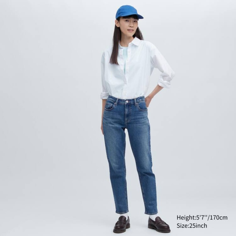 Uniqlo Slim Fit Dritto Leg Jeans Blu | HEUVWP354