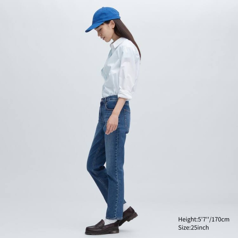 Uniqlo Slim Fit Dritto Leg Jeans Blu | HEUVWP354