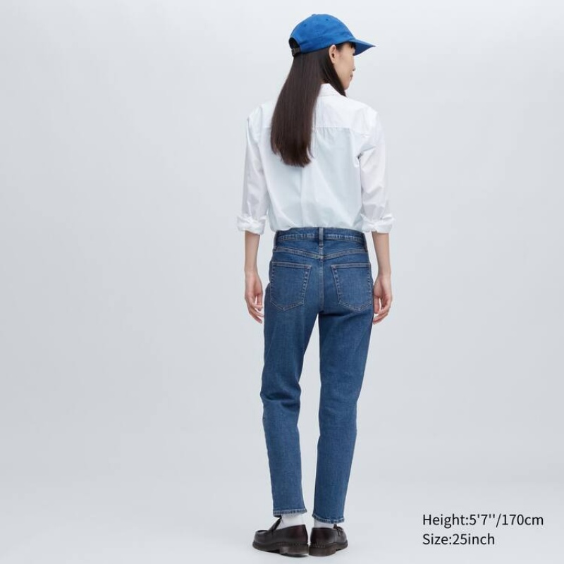 Uniqlo Slim Fit Dritto Leg Jeans Blu | HEUVWP354