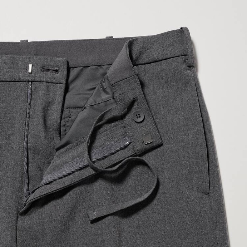 Uniqlo Smart Ankle Length (Long) Pantaloni Grigie | SMLYRT140