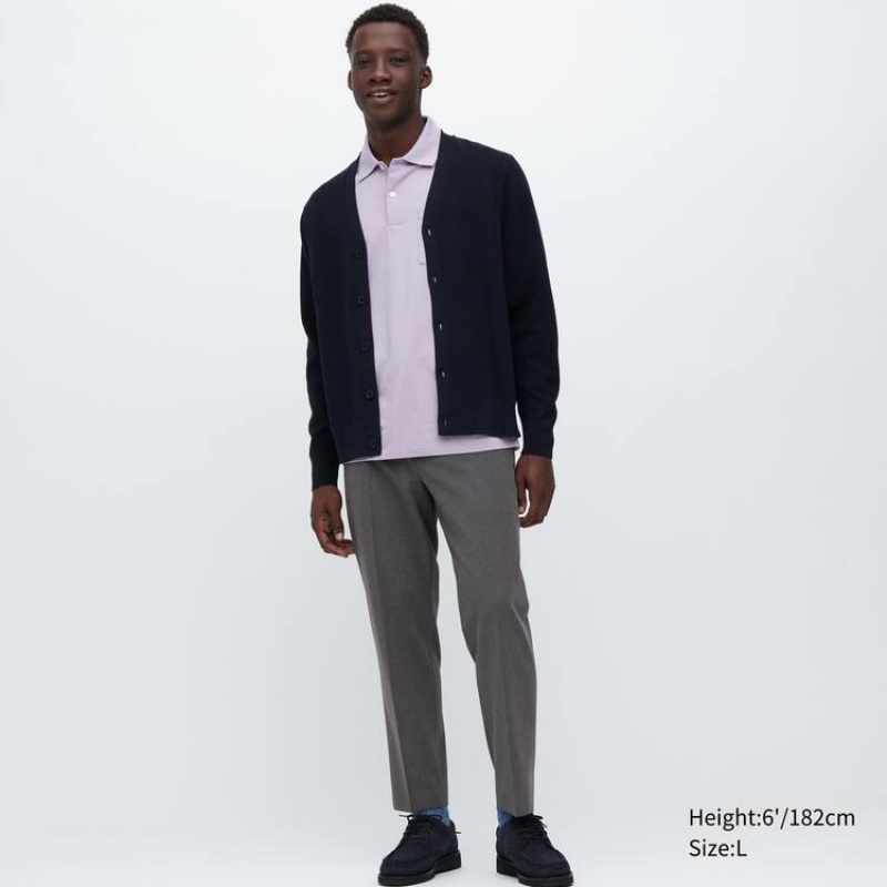 Uniqlo Smart Ankle Length Pantaloni Grigie | ZXPIKC015