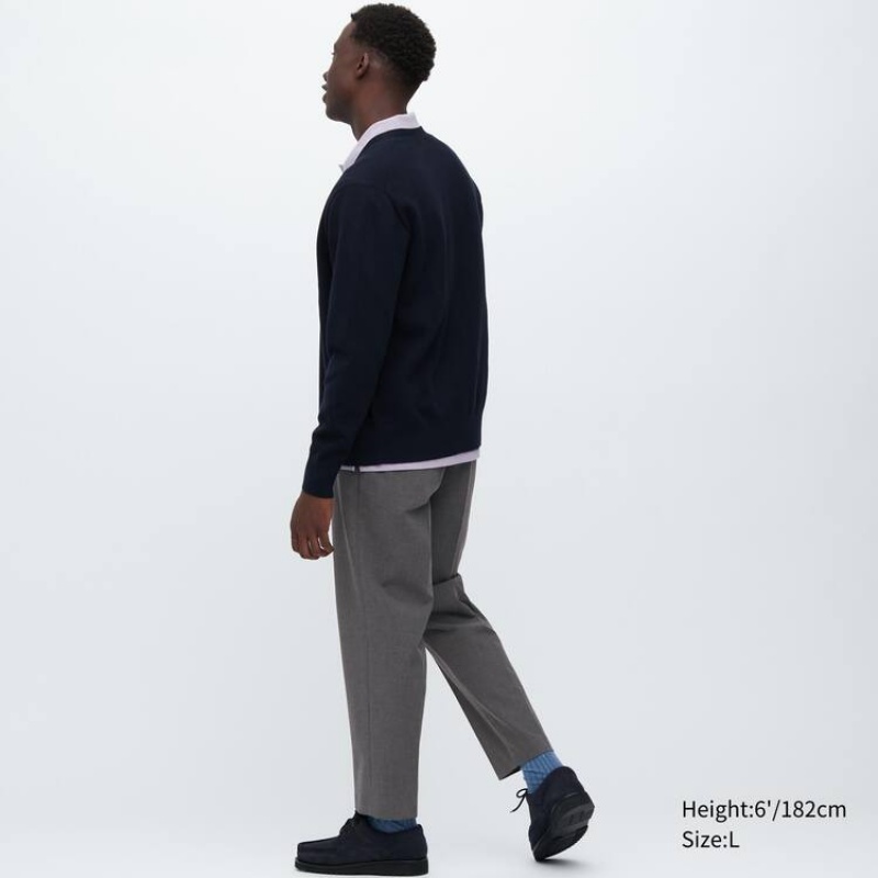 Uniqlo Smart Ankle Length Pantaloni Grigie | ZXPIKC015