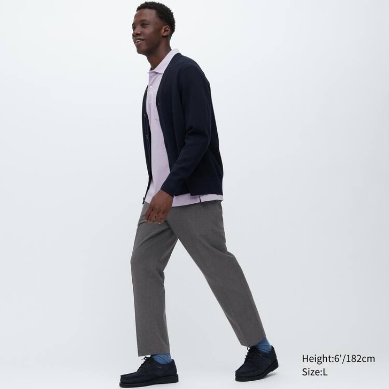 Uniqlo Smart Ankle Length Pantaloni Grigie | ZXPIKC015