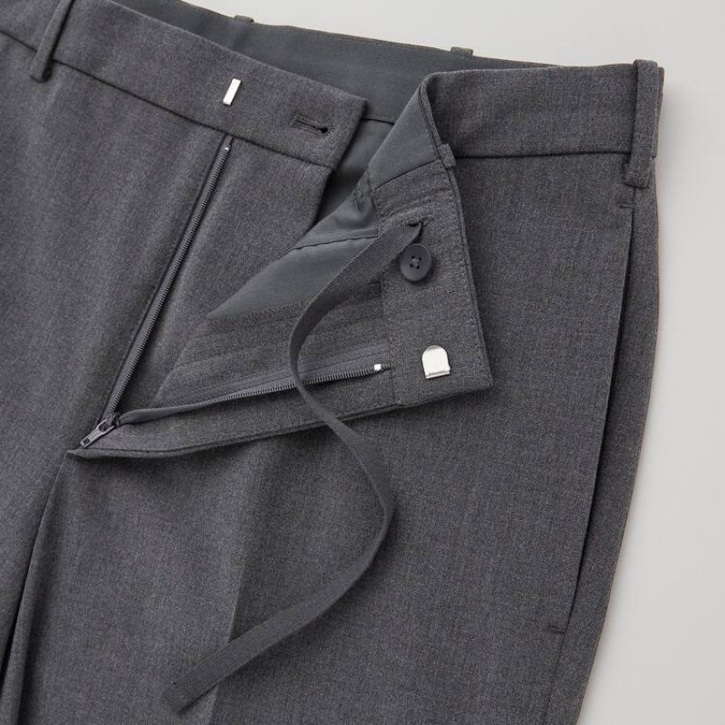 Uniqlo Smart Comfort Ankle Length (2021 Season) Pantaloni Grigie | QUCVEM378