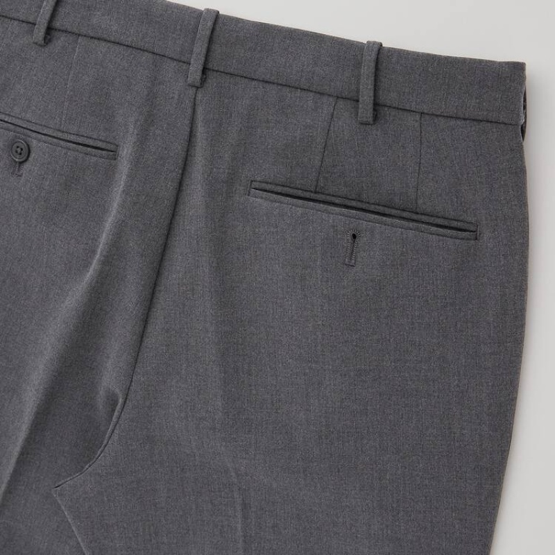 Uniqlo Smart Comfort Ankle Length (2021 Season) Pantaloni Grigie | QUCVEM378