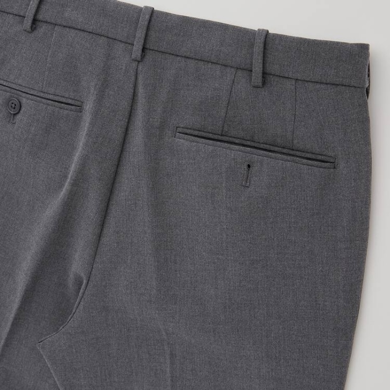 Uniqlo Smart Comfort Ankle Length (2021 Season) Pantaloni Grigie | DMFBGQ430