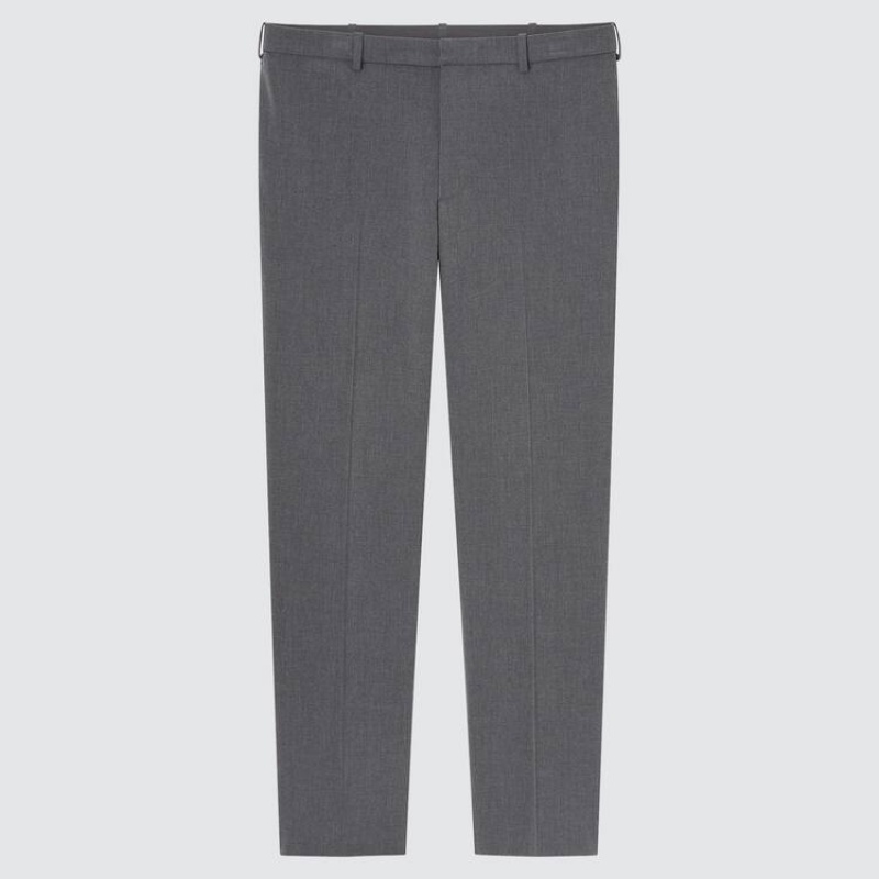 Uniqlo Smart Comfort Ankle Length (Long) (2021 Season) Pantaloni Grigie | GNZIHW198