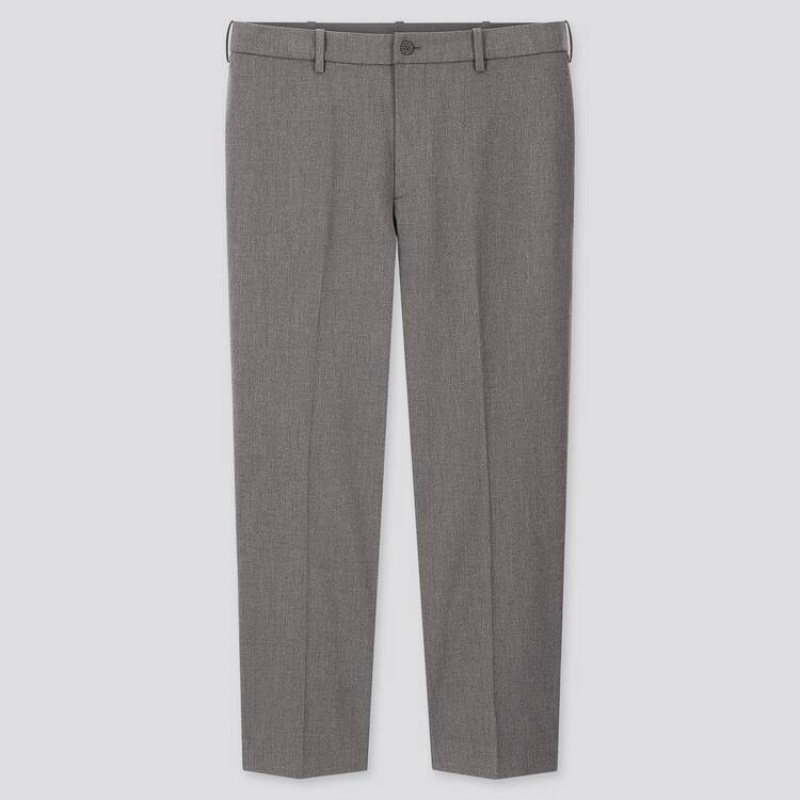 Uniqlo Smart Comfort Ankle Length (Long) Pantaloni Grigie | GTZLSC012