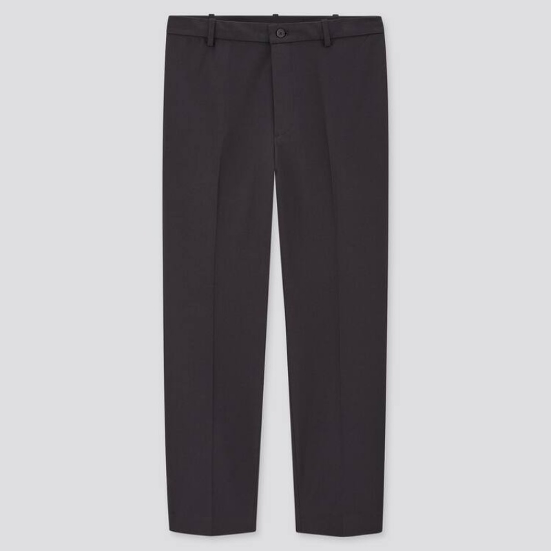 Uniqlo Smart Comfort Ankle Length (Long) Pantaloni Blu Marino | GYFNKW906