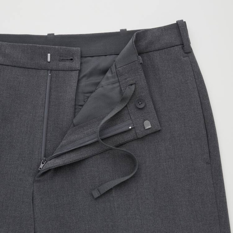 Uniqlo Smart Comfort Ankle Length (Long) Pantaloni Grigie | ETLUGO054