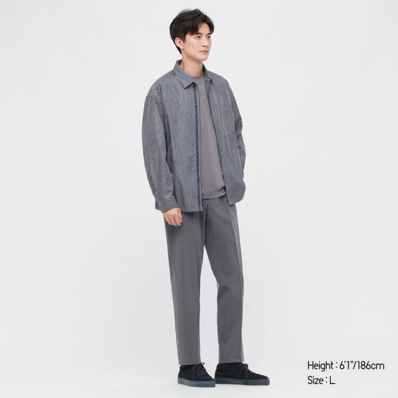 Uniqlo Smart Comfort Ankle Length (Long) Pantaloni Grigie | ETLUGO054