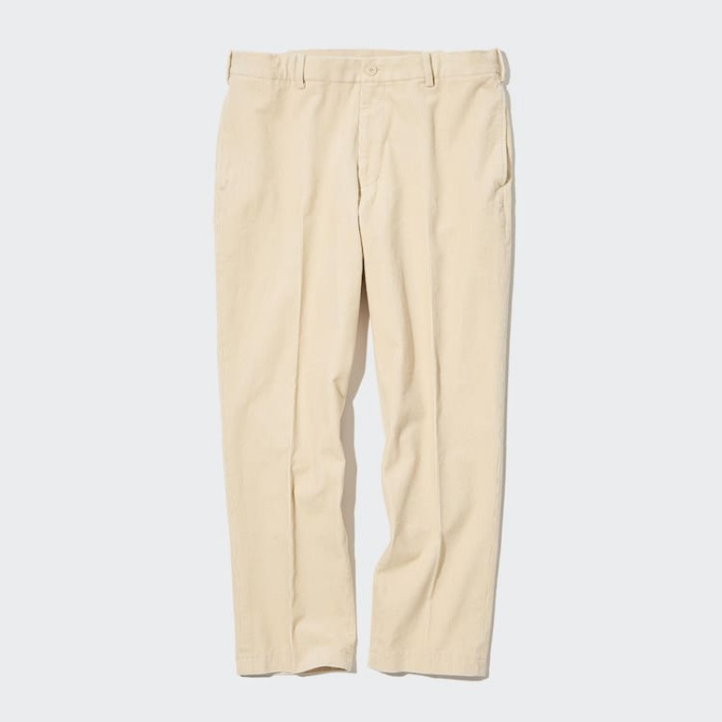 Uniqlo Smart Corduroy Ankle Length Pantaloni Beige | JXIYBZ297