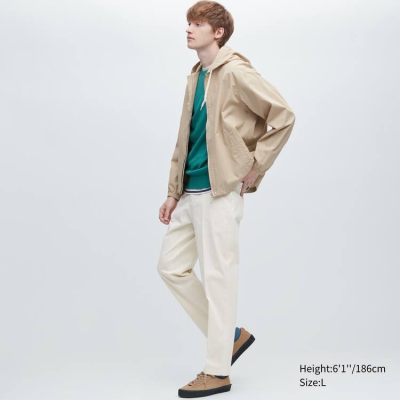 Uniqlo Smart Cotone Ankle Length (Long) Pantaloni Bianche | NDURTH014