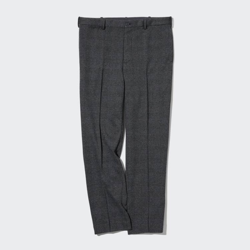 Uniqlo Smart Glen Checked Ankle Length (Long) Pantaloni Grigie | DFJBAX165