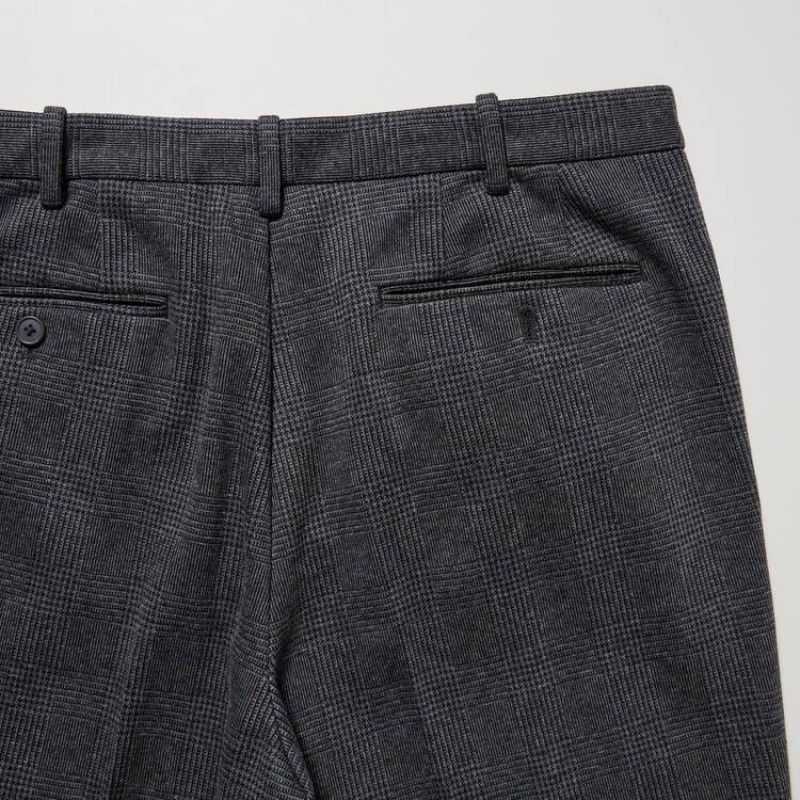 Uniqlo Smart Glen Checked Ankle Length (Long) Pantaloni Grigie | DFJBAX165