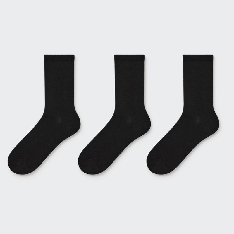 Uniqlo Socks (Three Pairs) Calzini Nere | ZTISLB063