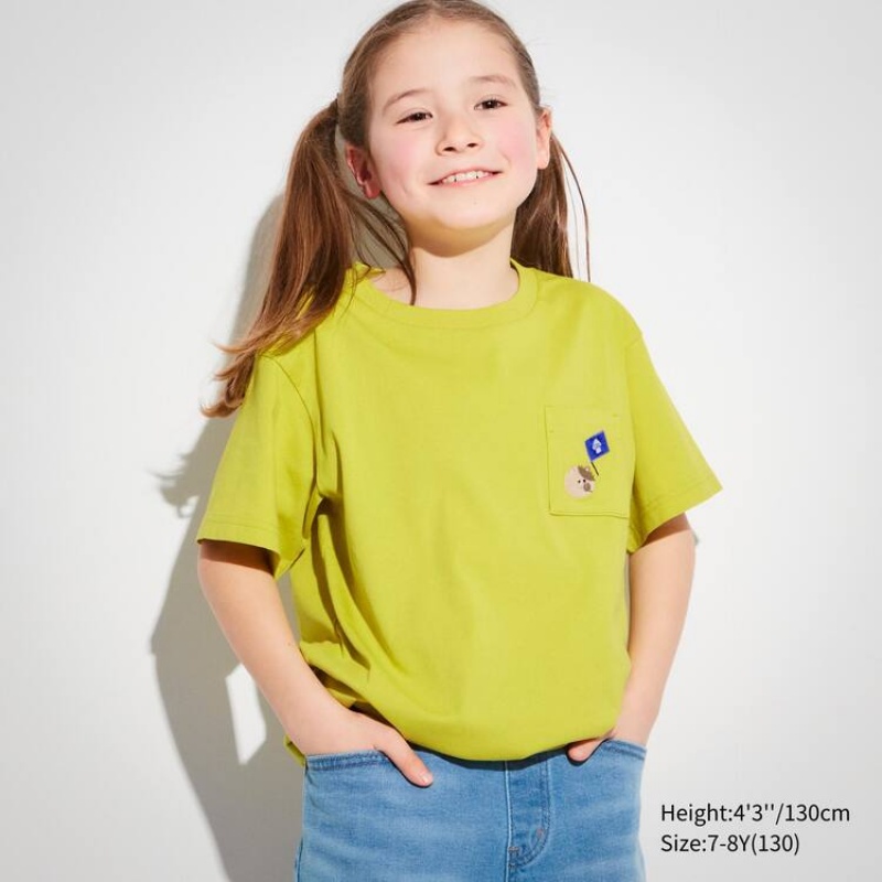 Uniqlo Splatoon 3 Ut Grafica Magliette Ragazza Gialle | VKWMHZ589