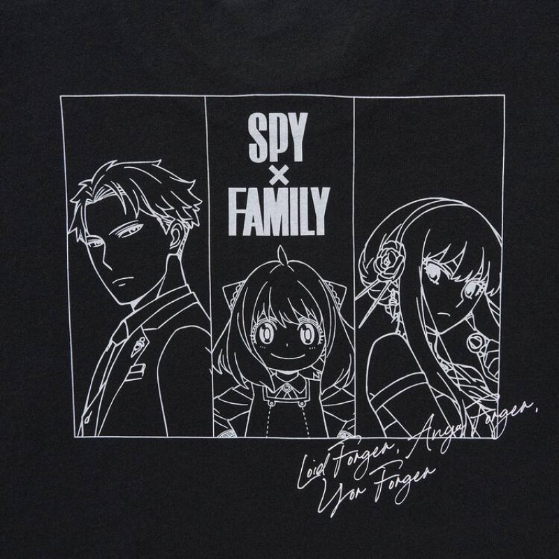 Uniqlo Spy X Family Ut Grafica Magliette Nere | LSHCRZ247