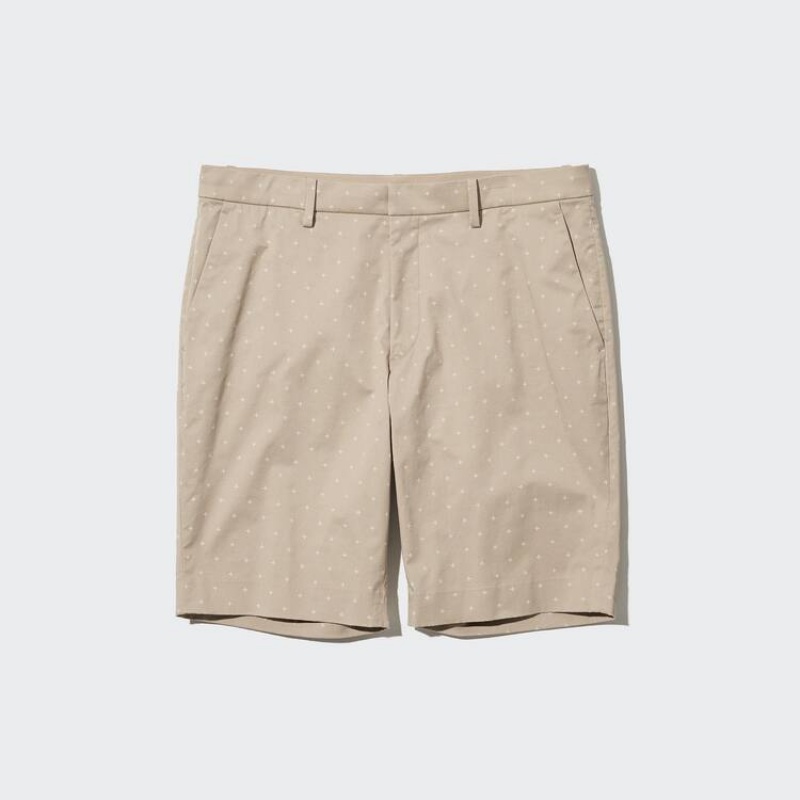 Uniqlo Stretch Slim Fit Pantaloncini Beige | DEINMK723