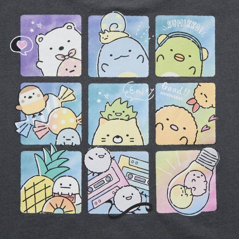 Uniqlo Sumikkogurashi Ut Grafica Magliette Ragazza Grigie Scuro | ZPAVYR463