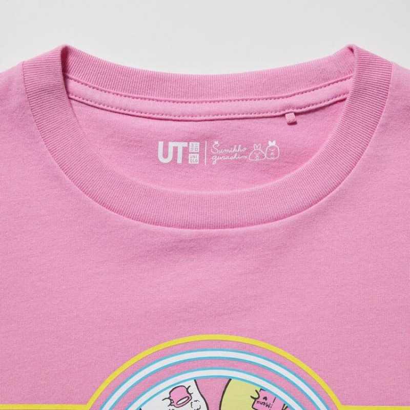 Uniqlo Sumikkogurashi Ut Grafica Magliette Ragazza Rosa | RWJDHY632