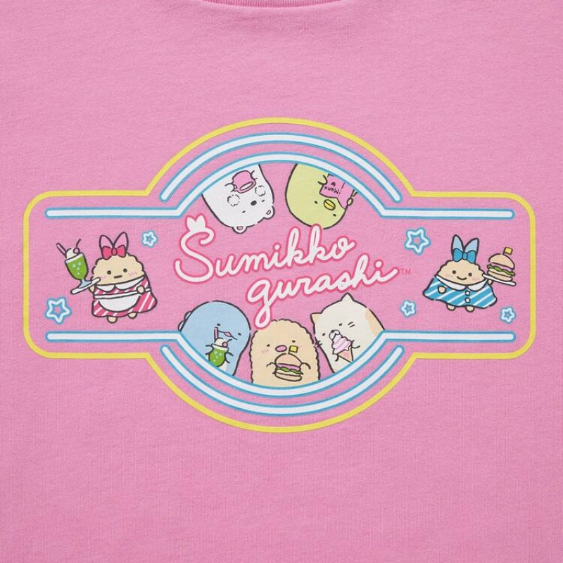 Uniqlo Sumikkogurashi Ut Grafica Magliette Ragazza Rosa | RWJDHY632