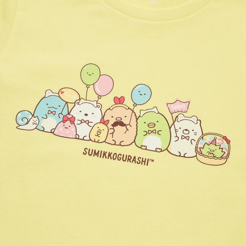 Uniqlo Sumikkogurashi Ut Grafica Magliette Ragazza Gialle | IDYPRB458