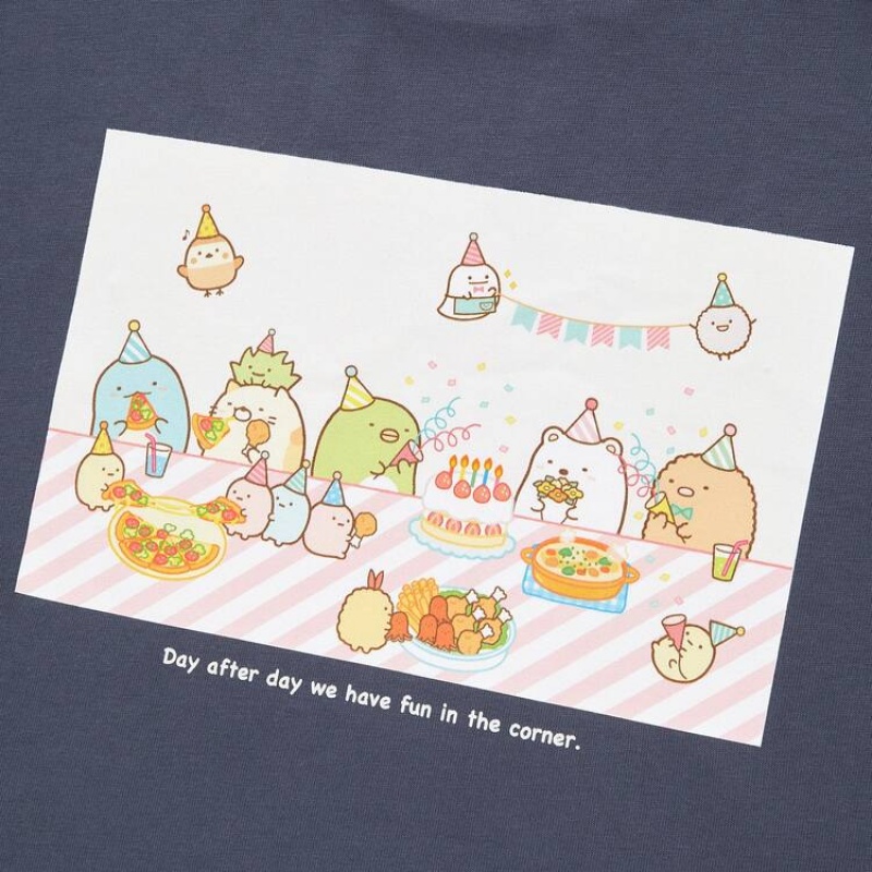 Uniqlo Sumikkogurashi Ut Grafica Magliette Ragazza Blu | RIDOKH976