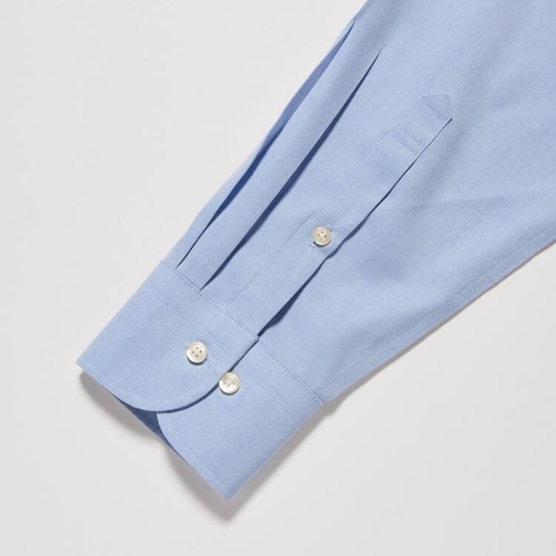 Uniqlo Super Non-iron Slim Fit (2020 Season) Camicie Blu Chiaro | XCOPDT359