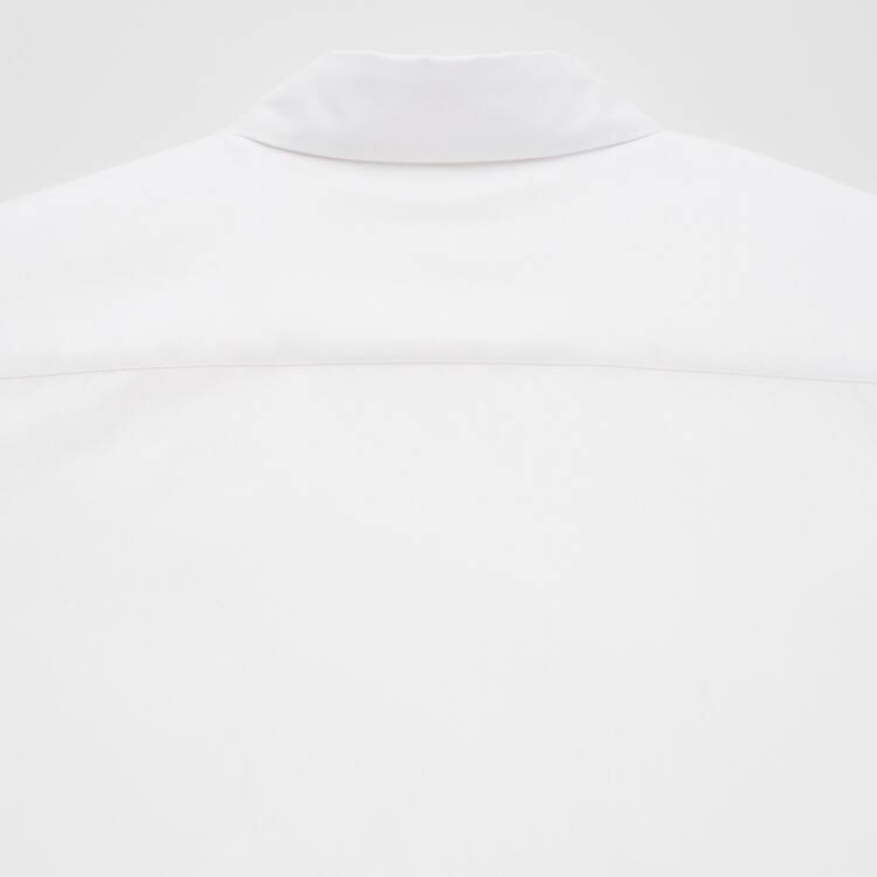 Uniqlo Supima Cotone Stretch Broadcloth Long Sleeved Camicie Bianche | OUTKCS285