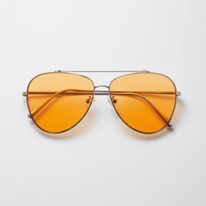 Uniqlo Teardrop Sunglasses Occhiali da Sole Arancioni | PVBWCU291