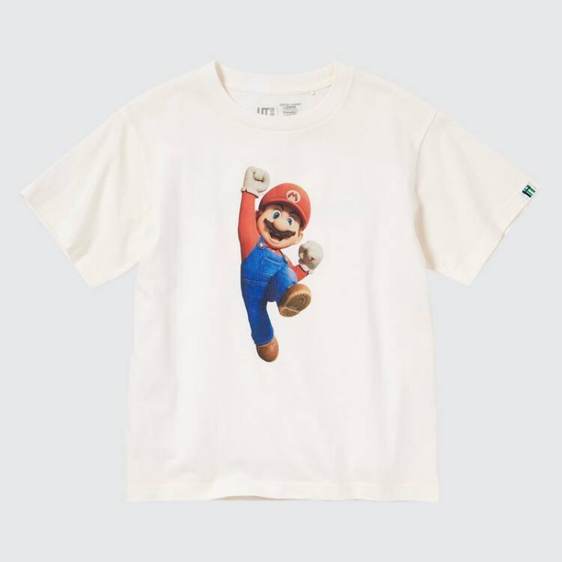 Uniqlo The Super Mario Bros Movie Ut Grafica Magliette Ragazza Bianche | MUYLOI138