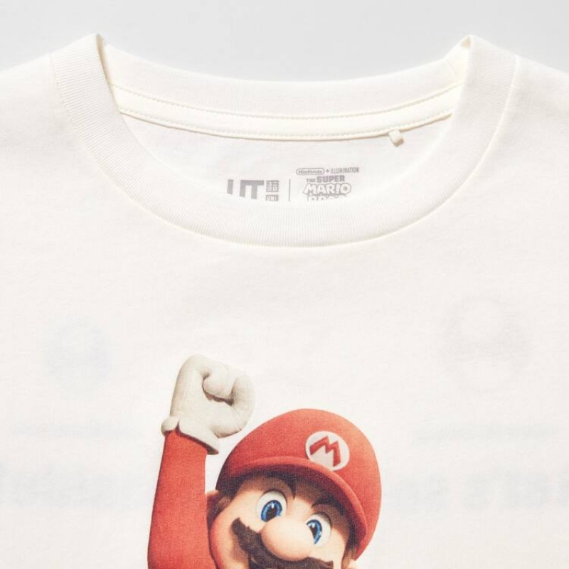 Uniqlo The Super Mario Bros Movie Ut Grafica Magliette Ragazza Bianche | MUYLOI138