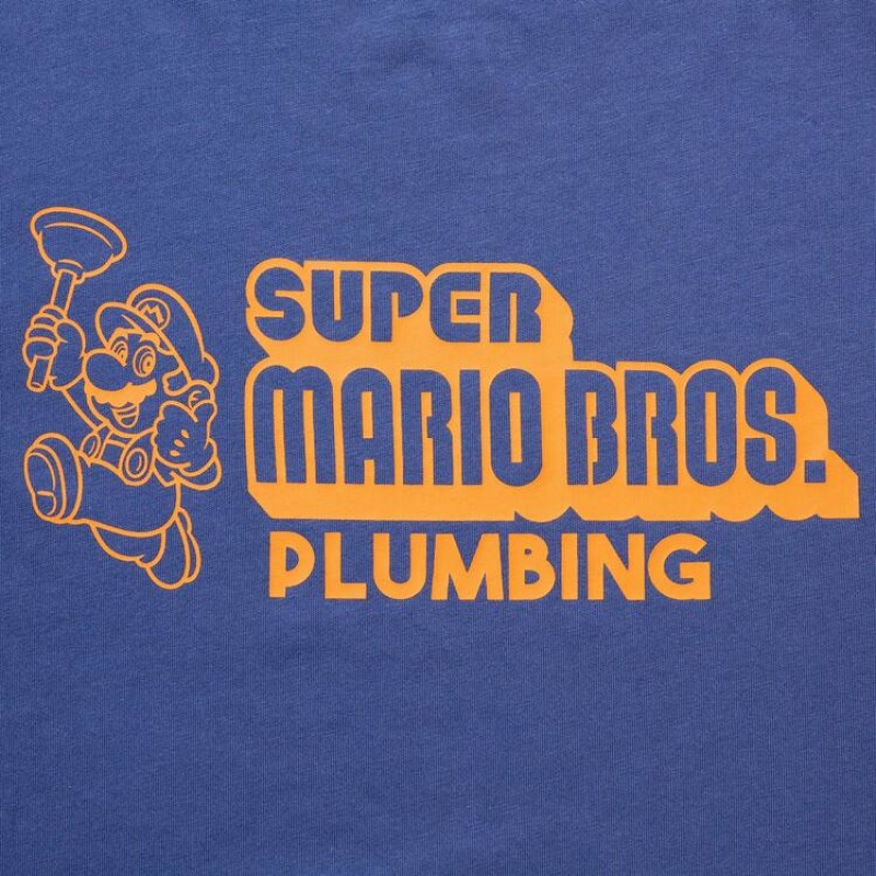 Uniqlo The Super Mario Bros Movie Ut Grafica Magliette Ragazza Blu | JMADYC102