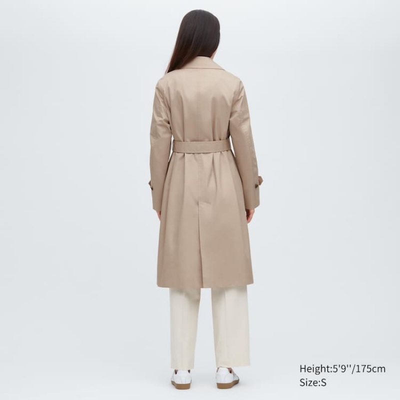 Uniqlo Trench Cappotti Beige | IEAUJK095