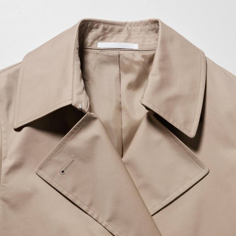 Uniqlo Trench Cappotti Beige | IEAUJK095