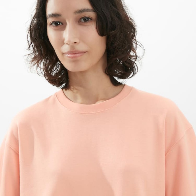 Uniqlo U Airism Cotone Oversized Magliette Rosa | HFZBPN417